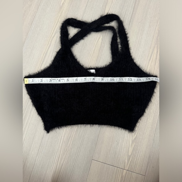 Alamour the Label Black Cami Top Zendaya Fuzzy Furry XXS - Picture 7 of 10